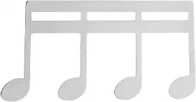 Clipe de partitura grcfumo, padrão de metal note delicado clipe de música, partituras para piano violão (Prata)