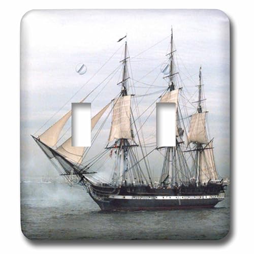 Interrupteur double USS Navy Constitution pour remplacer vos plaques de plastique jaunies