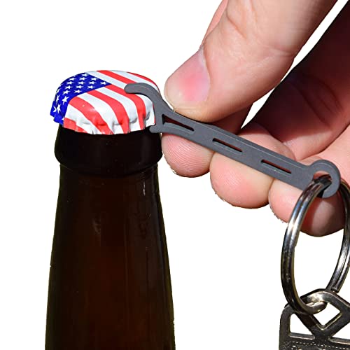 Brew Soldier Thin Titanium Beer Bottle Opener With Stainless Steel Key Ring - Made In The Usa #TOP1