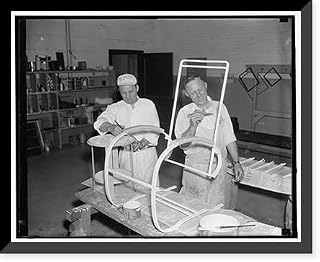 Historic Framed Print, Harry Cheek[?] A. Nicholson[?] Paint shop for Senate office bldg., 17-7/8" x 21-7/8"
