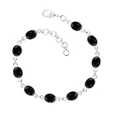 Black Onyx Stone Bracelet, Silver Overlay Adjustable Bracelet For Women, bezel Cut Stone Bracelets,