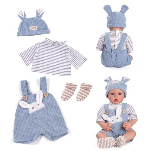 BABESIDE 4-Piece Baby Doll Clothes for 15-18 Inch Dolls, Dol