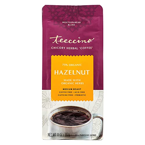Teeccino Mediterranean Herbal Coffee Hazelnut 11 oz Pkg