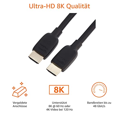 HDMI-Kabel 2m von Amazon Basics mit 48 Gbit/s Zertifizierung