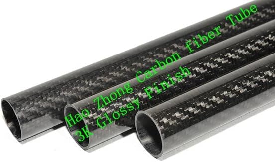1pcs Carbon Fiber Tube 25 * 23 * 500 for rc Helicopter 25mm x 23mm x 500mm 3K Twill / 3K Plain 3K Matt / 3K High Gloss - (Color: 3K Glossy Surface)