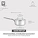 BRA COOKWARE Signature Stainless Steel Sauce Pot w/Glass Lid | 6.3 Inch 1.2 Quart Professional Grade Saucepan | PFOA Free Warming Pot | All Cooktops | All Cooktops (incl. Induction) & Oven Safe