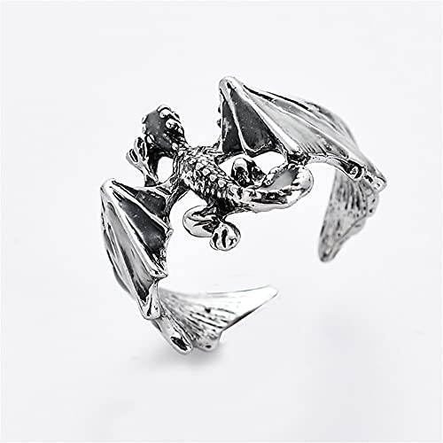Domineering Dragon Ring Luminous Flying Dragon Dinosaur Animal Open Ring For Women Men Glowing Dragon Knight Ring Jewelry Gift Halloween #TOP3