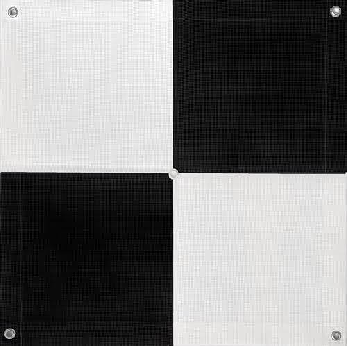 GeoGear 6 Pack (24'x24') Drone Ground Control Point GCP - UAV Aerial Drone Target for Aerial Mapping & Surveying | Grommet Pressed Black/White Checker | Pix4D & DroneDeploy | Visible From 400 Feet