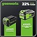 Greenworks 40V 5.0Ah Lithium-Ion High-Power Battery, Upgraded with 22% Power Boost (Genuine Battery / 75+ Compatible Tools)