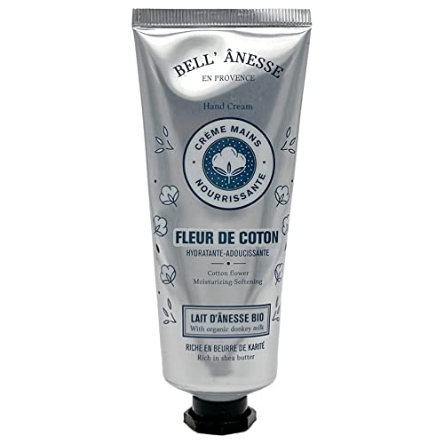 Label Provence Nature Crème mains Fleur de Coton au Lait d'Anesse Bio riche en Beurre de Karité Biologique - Hydratante & Nourrissante - 75ml Cover