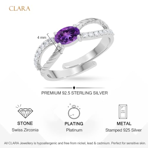 Image of Clara 925 Sterling Silver Minimal Daily Wear Adjustable Ring for Women