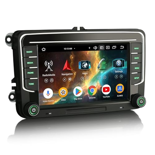 GONFEN 8 Núcleos Android 13 Autoradio Dab+ Radio de Coche para VW Tiguan Touran Golf 5/6 Passat Polo SEAT Skoda Yeti GPS 4GB + 64GB Navegación Estéreo CarPlay Android Auto WiFi 4G USB Bluetooth DSP FM