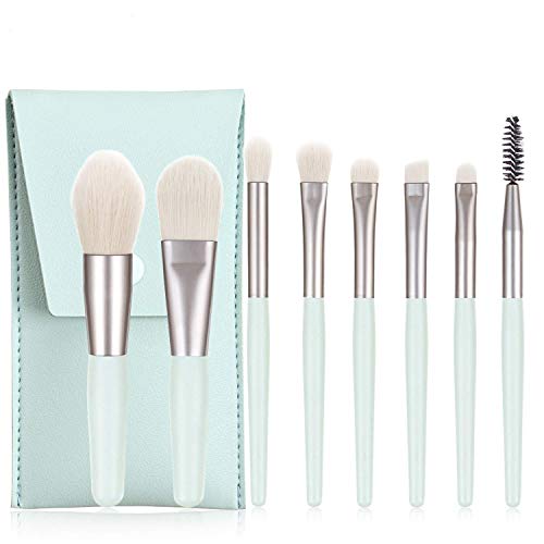 Makeup Brushes Bioaqua with Bag, 8PCS Professional Makeup Brush Set, Travel Size Cosmetic Brushes Kit for Face Foundation Blush Eye Shadow, Wooden Handle Synthetic Bristle.