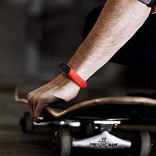 Pacote com 5 pulseiras esportivas para Mi Band 5 pulseiras de substituição de silicone macio para Xi
