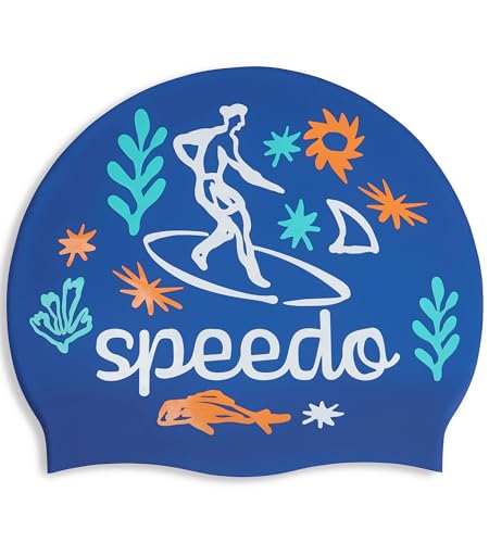 Image of Speedo Unisex Kids Tiger Print Swim Cap for Tots - Boys and Girls