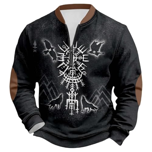 Sweat-shirt homme à demi-zip pull décontracté idéal quotidien