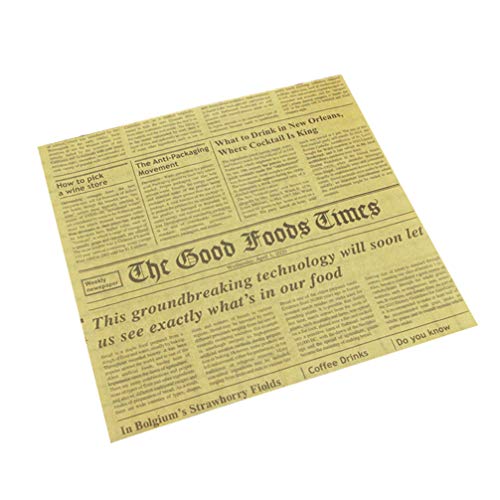 BESPORTBLE Food Liners for Basket 50 Pcs Baking Greaseproof Paper Disposable Newsprint Paper Easy to Use