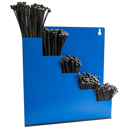 HORZEFIX Wandhalter Ordnungsbox Kabelbinderset mit 5x 100 Stück in verschieden Farben (schwarz)