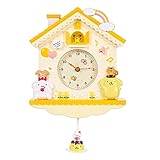 GYH Kids Silent Kawaii 12 Inch Wall Clock Cartoon Cute Dog Pendulum Clock Battery Operated Non-Ticki