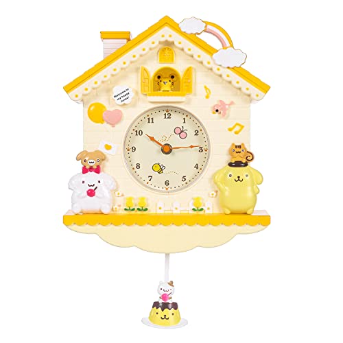 Gyh Kids Silent Kawaii 12 Inch Wall Clock Cartoon Cute Dog Pendulum Clock Battery Operated Non-Ticking Creative Children Quartz Clock Home Decor For Living Room Kids Bedroom Classroom Office Gift #TOP4