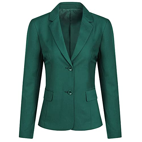 YUNCLOS Blazer Femme Chic Veston Élégant Tailleur Travail Business Veste De Costume Décontracté Boutonné Coupe Ajustée