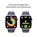 Apple Watch Series 11 GPS 46 mm Smartwatch mit Aluminiumgehäuse in Silber und Sportarmband in Nebelviolett (M/L). Schlafindex, Fitnesstracker, Gesundheitstracking, Always-On Display, Wasserschutz