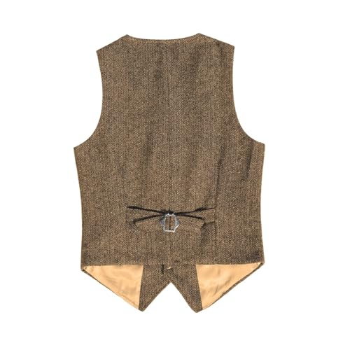 Boys Vest Vintage Tweed Toddler Little Kids Waistcoat with Pocket Sleeveless Slim Fit Casual Vest Outfit3