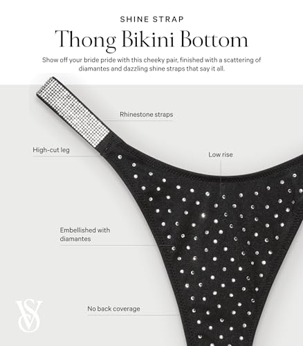 Victoria's Secret Shine Strap Thong Bikini Bottom3