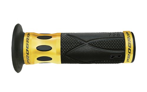 Progrip PA072800CROR Lenkergriffe Street 728, Schwarz/Aluminium Gold Eloxiert