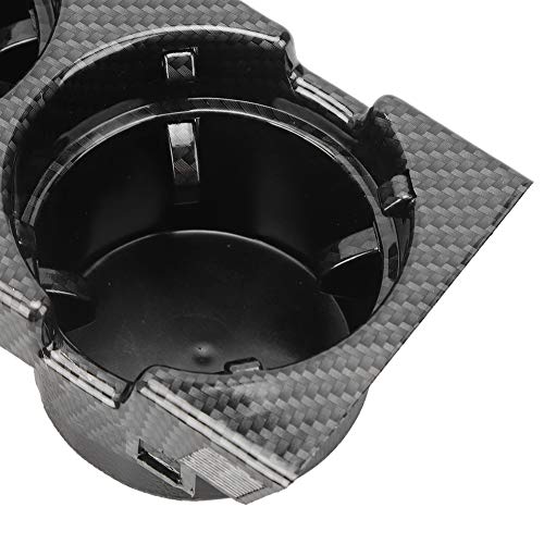 Porte-gobelet E46 console centrale double insert modèle carbone
