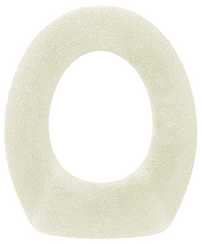 Medipaq Toilet Seat Cover - Super Warm Fleece - Retaining Ring - Universal Fit - Machine Washable (2X Cream)