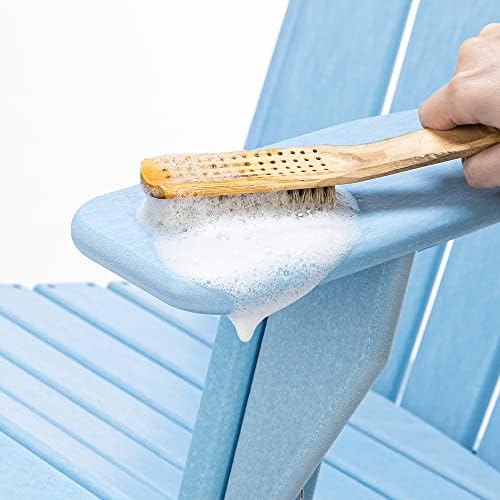 VINGLI Plastic Rocking Adirondack Chair Weatherproof HDPE, 100% Recyclable Waterproof Material, Comfortable 380lb Weight Capacity for Outdoor Pool Patio Lounge Chair Lawn Furniture Firepit (Blue)
