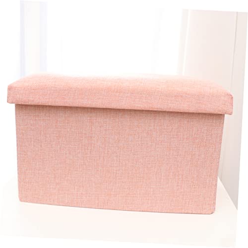 HONMEET Pufe De Armazenamento Banco Dobrável Banco De Armazenamento Com Apoio Para Os Pés Tecido Dob