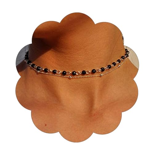 Yalice Beaded Choker Necklace Dainty Opal Birthstone Chokers Necklaces Jewelry