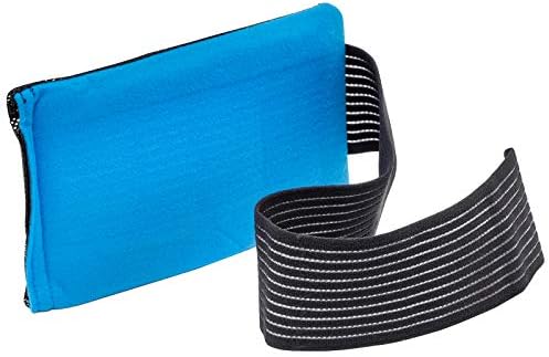 Tanness Reusable Gel Ice Pack for Sports Injury | Hot and Cold Compress Wrap with Adjustable Fleece Pouch | Flexible First Aid Pad for Knee, Ankle, Back Pain Relief Faster Recovery (Single)