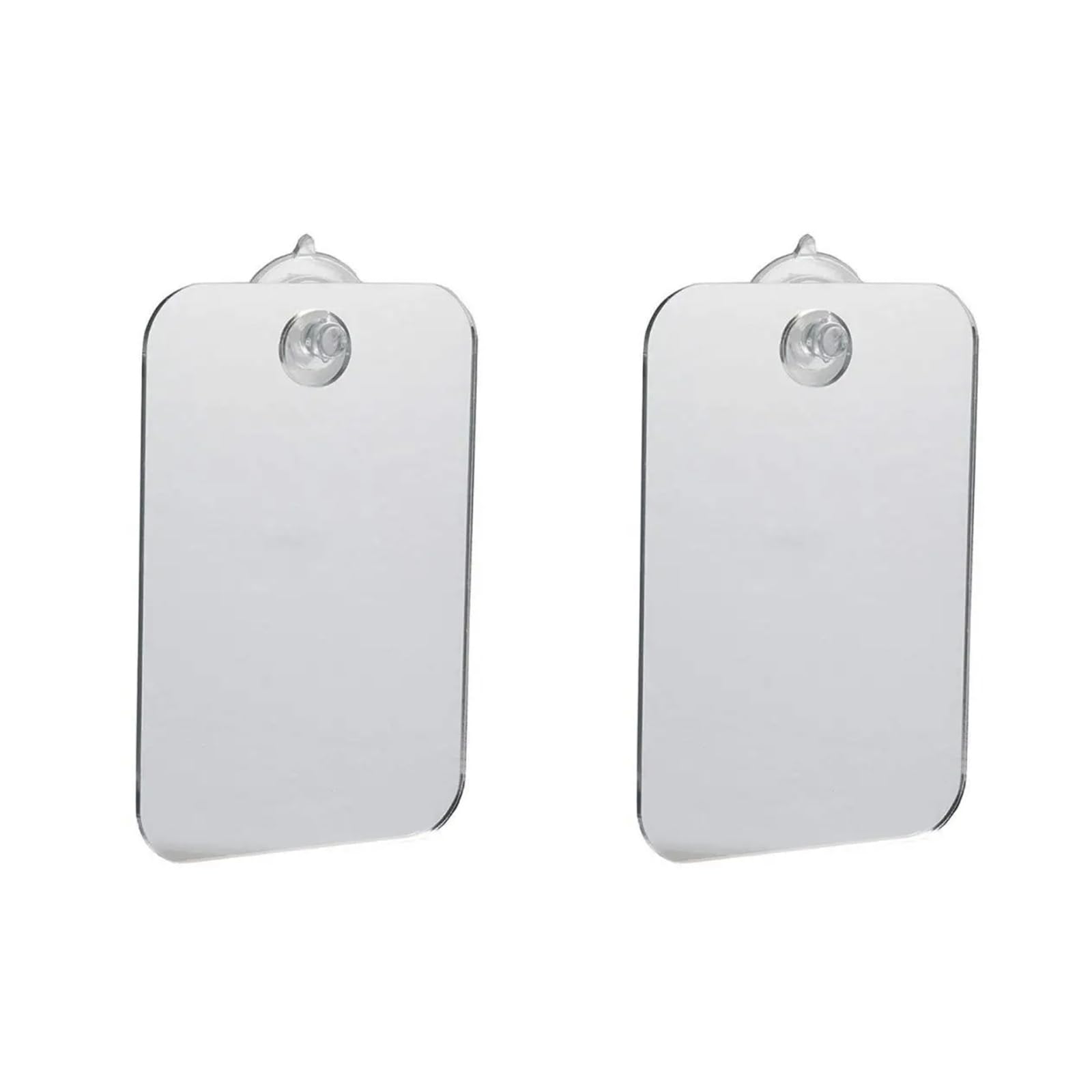 Brdtkugv 2 Pcs Shower Mirrors For Shaving Anti Fog, Unbreakable Acrylic Bathroom Mirror, Portable Unbreakable Hanging Shaving Mirror, With Removable Suction Cup Hook For Shower, Travel, Camping And Gym