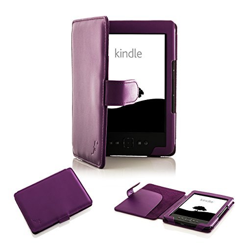 Forefront Cases Cover for Amazon Kindle (4th & 5th Generation - 2012 Model) Case Cover Folio Stand - Extra Padded Rugged & Full Device Protection - Purple