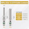 100 Pairs/200PCS Deutsch Connector Pins and Sockets Solid Contact Kit Barrel Style Contacts Size 12 16 20 Male Female Terminals DT Series Pin for Connectors Kit Crimp Solid Terminal for DT, DTP, DTM