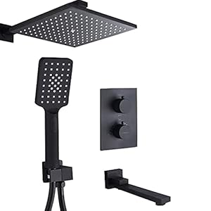 SchwarzTherm WW39631 Duscharmaturenset 20,3 cm