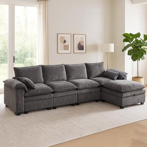 MastonHome Large L-Shaped Sectional Couch Set - 5 Seater