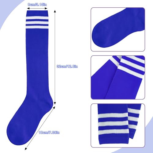 Image of DRESHOW 3 Pairs Cotton Knee High Socks for Women Solid Knit Knee Long Stocking Leg Warmer All Season Gift