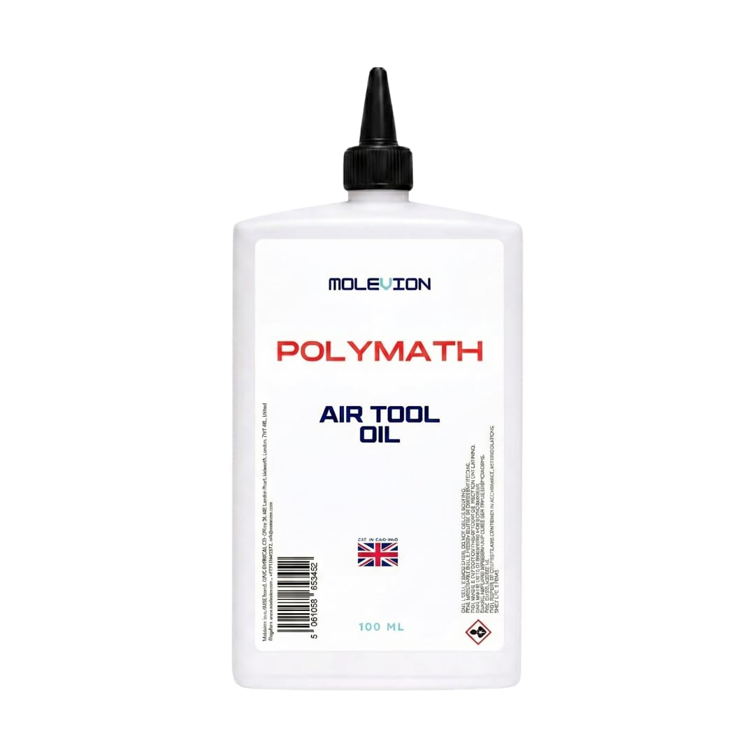Molevion Polymath Air Tool Oil 100 ml – Precision Pneumatic Tool Lubricant for Nail Guns, Impact Wrenches, Air Ratchets & Compressors