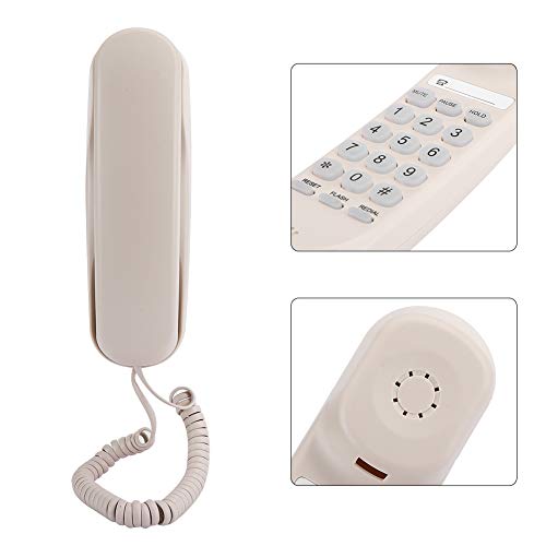Teléfono de pared y mesa beige para hotel y hogar miniatura 4