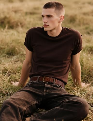 Genuine Leather Dress Belt For Men - Mens Belts For Suits, Jeans Uniform With Single Prong Buckle Elegant Gift Box3