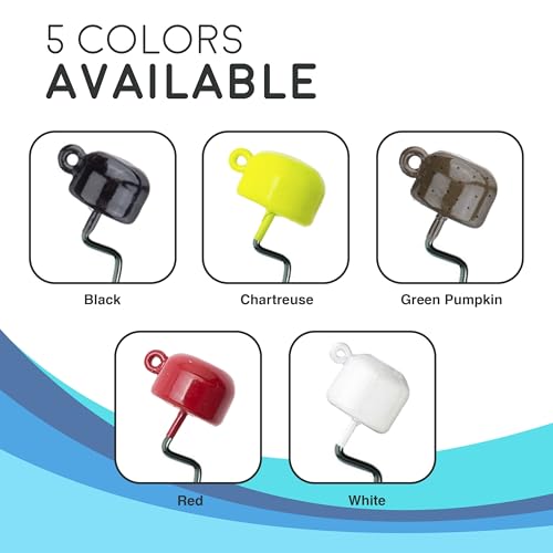 Image of Reaction Tackle Tungsten Mushroom Head Ned Rig Shroom Jig Heads (5-Pack)