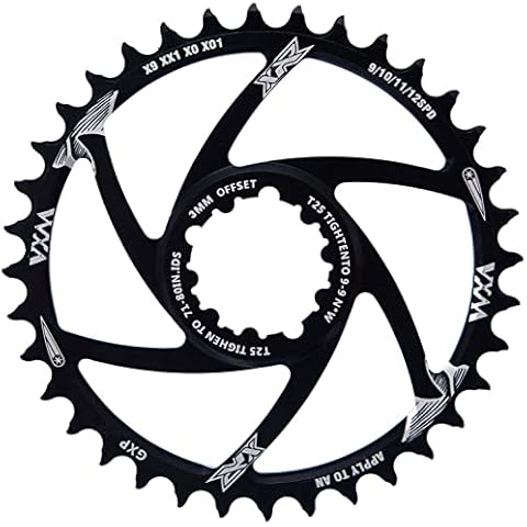 YBEKI Bicycle Chainring 30T 32T 34T 36T 38T Chainwheel Offset 3mm 6mm Narrow Wide Chainring MTB GXP Sprockets for GXP XX1 X9 XO X01 NX XX GX Direct Mount Crankset Cover