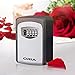 ORIA Key Storage Lock Box, 4 Digit Combination Lock Box, Wall Mounted Lock Box, Resettable Code, 5 Key Capacity, Silver