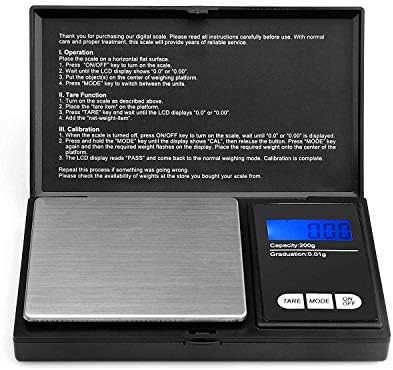 200g/0, 01g Taschenwaage - Ascher digitale Taschenwaage, 200 x 0, 01 g, Taschenwaage Feinwaage Digitalwaage Goldwaage Münzwaage