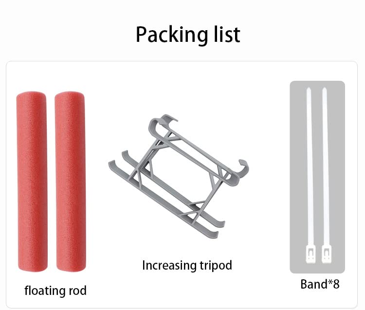 Kit De Flotación Acuática Para DJI Mini 3 Pro Y Mini 4 Pro – Trípode Elevador, Material ABS Y PCB, Color Rojo Y Gris