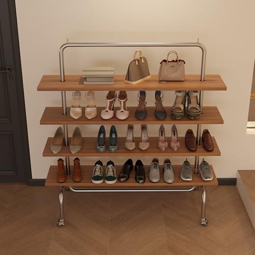 Rangement chaussures pour couloir étroit avec cette étagère en bois